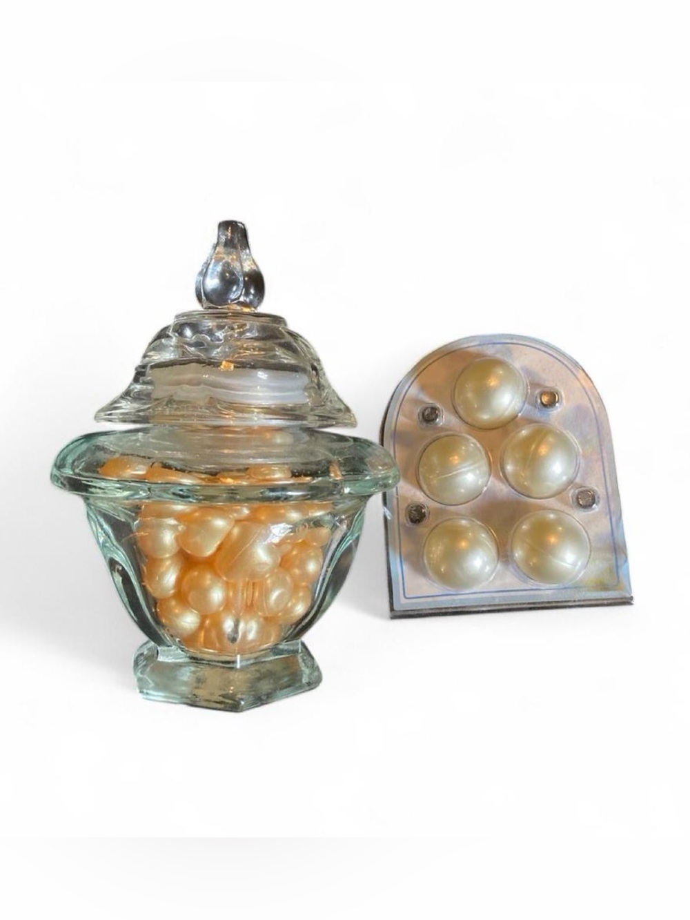 (NEW) Vintage 1970s Avon Castleford Collection Sonnet Emollient Bath Pearls